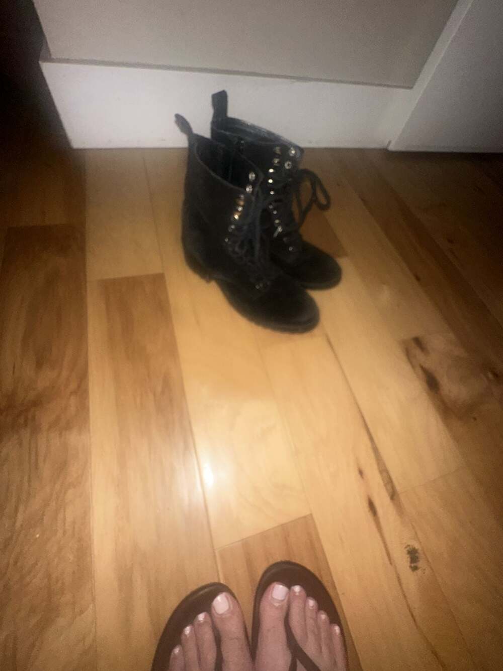 Steve Madden Gloat Black Suede Lace Up Combat Boots